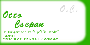 otto csepan business card